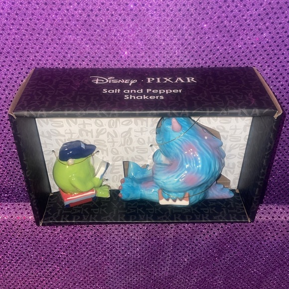 Disney Pixar Monsters Inc Mike & Sulley Ceramic Salt & Pepper Shakers Set - Picture 2 of 3